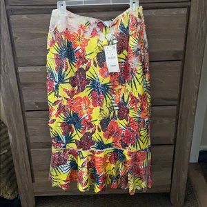 Zara Tropical sequin skirt